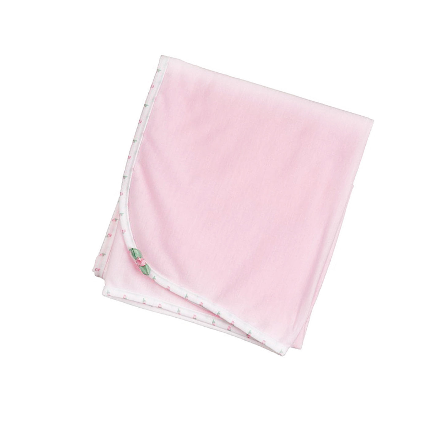 Rosebud Trim Pink Blanket