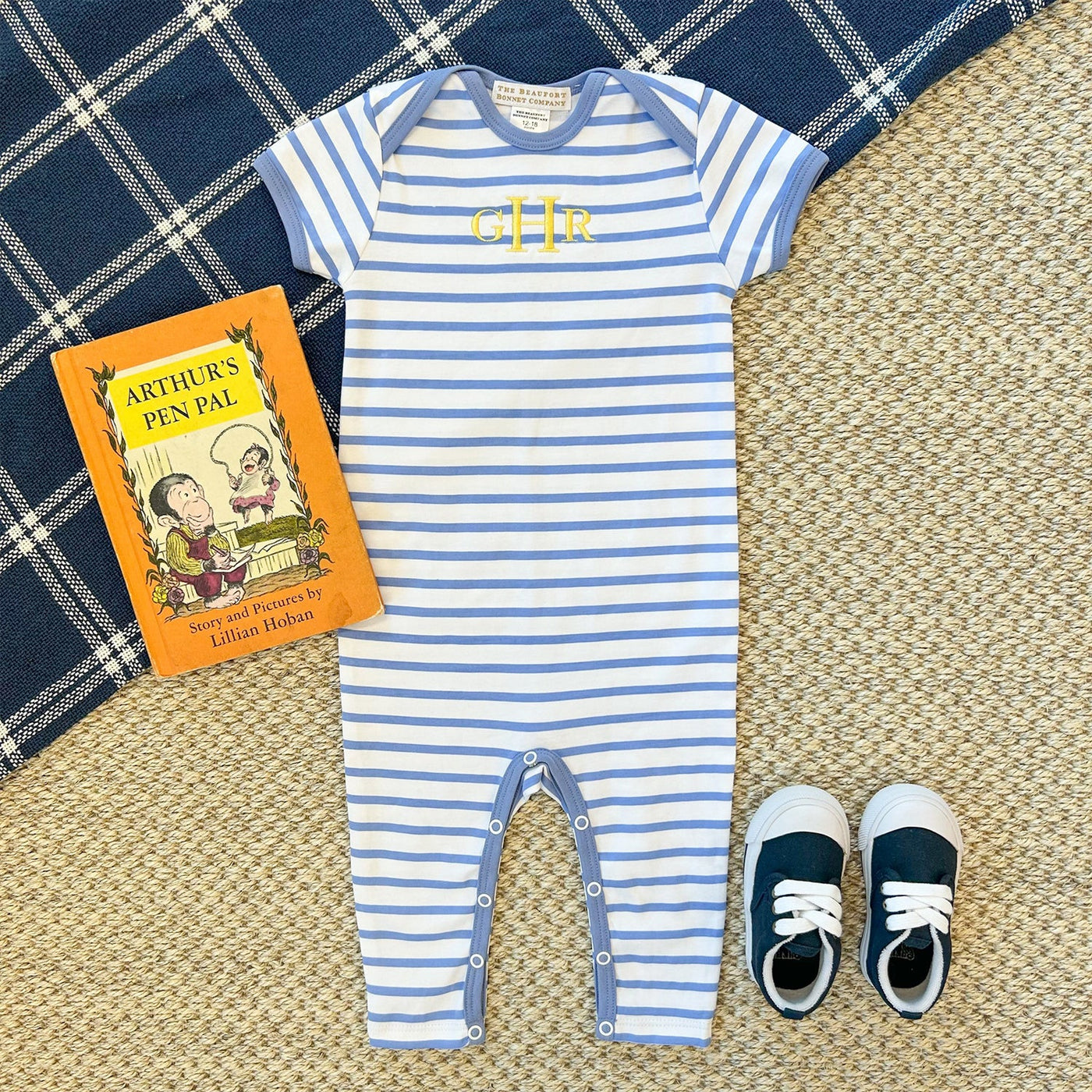 Walt's Warm Onesie - Barbados Blue Stripe