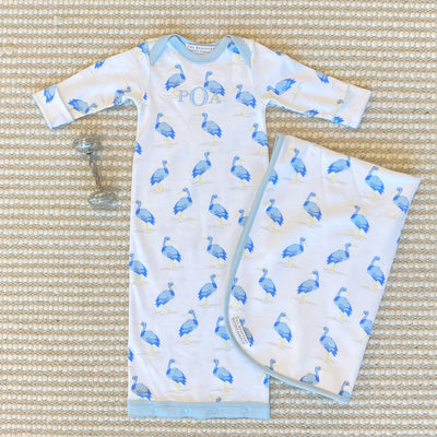 Baby Buggy Blanket - Seaside Stork