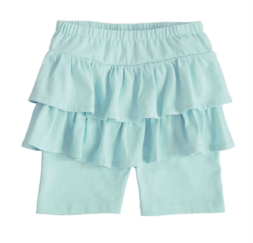 Blue Ruffle Skirted Shorts