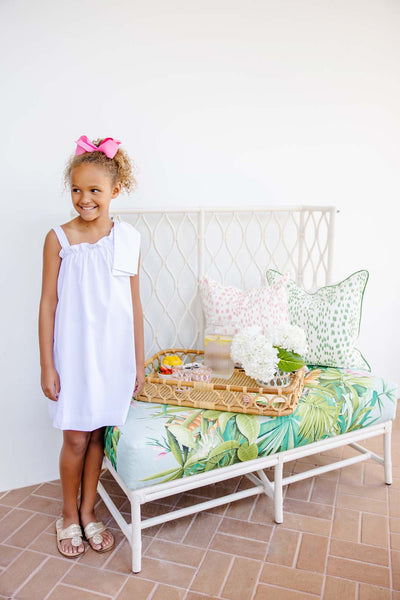 Maebelle's Bow Dress- Worth Avenue White