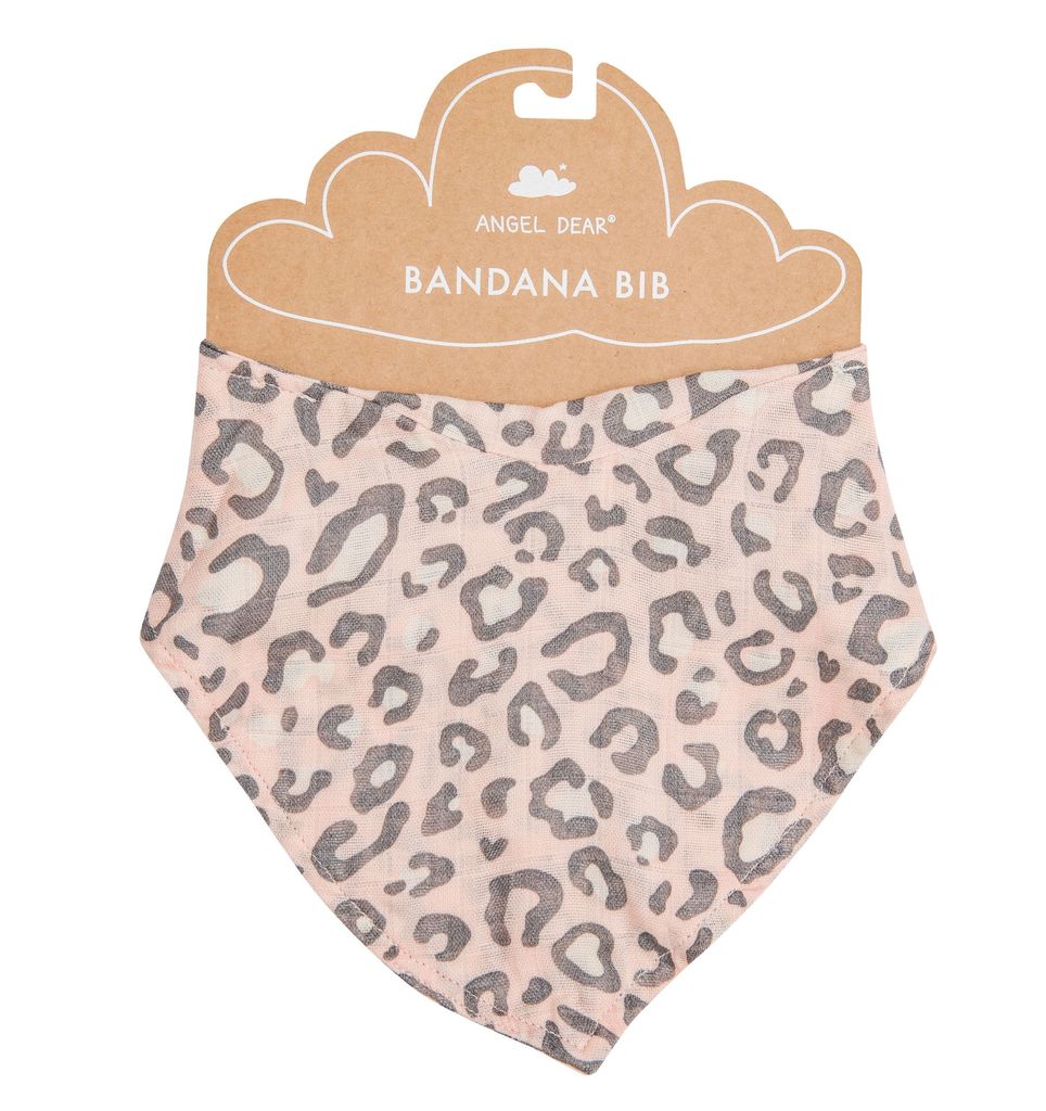 Leopard Bandana Bib - Pink