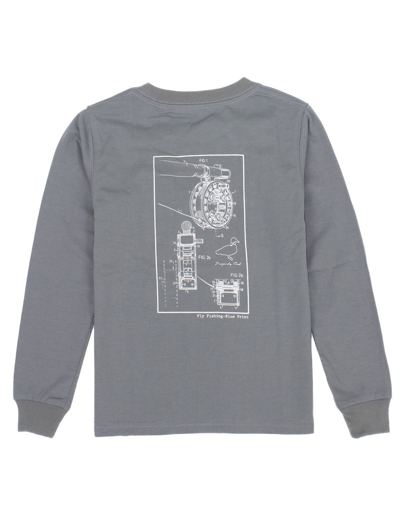 LD Fly Fishing Blueprint LS Battleship Grey