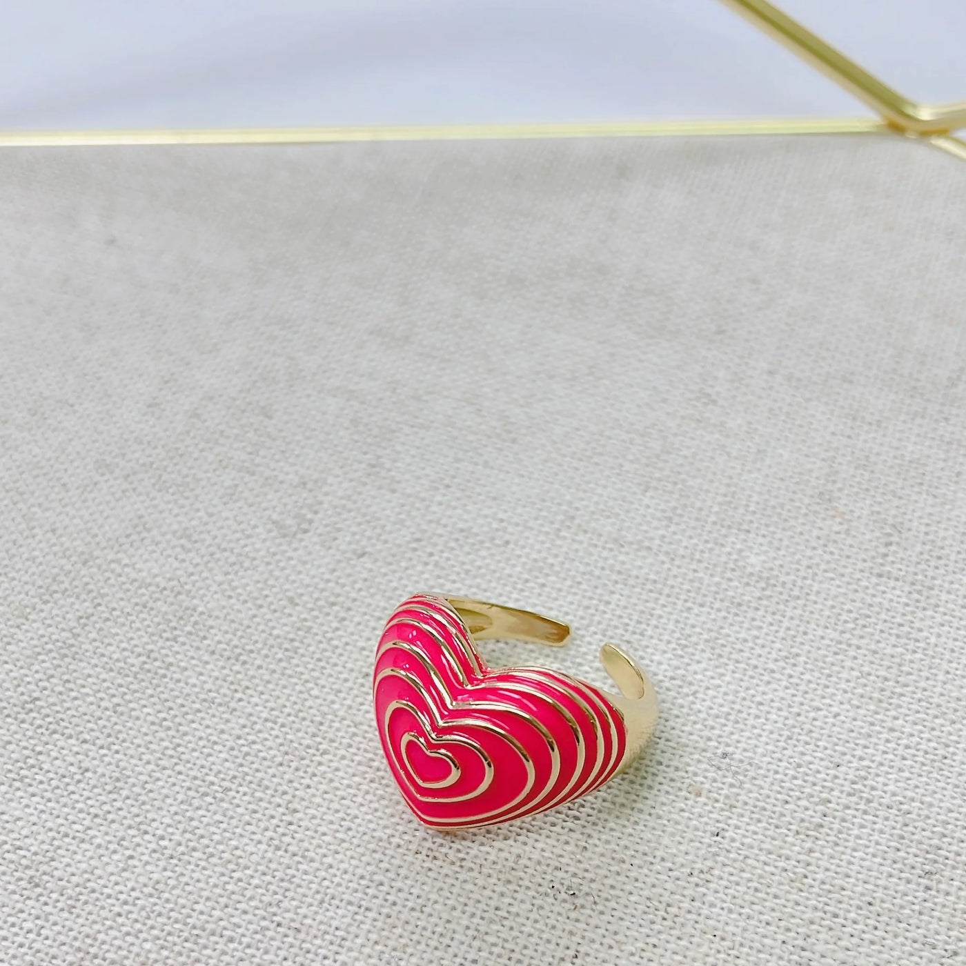 Pink Echo Heart Ring