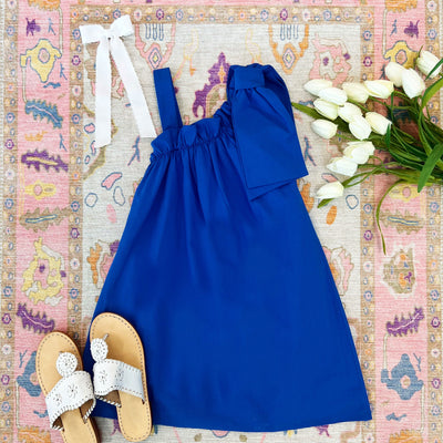 Maebelle Bow Dress -Rockefeller Royal