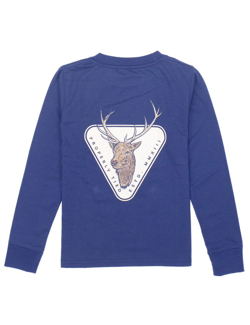 LD Elk Badge LS River Blue