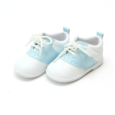 Austin Leather Saddle Oxford Shoe Patent Sky Blue