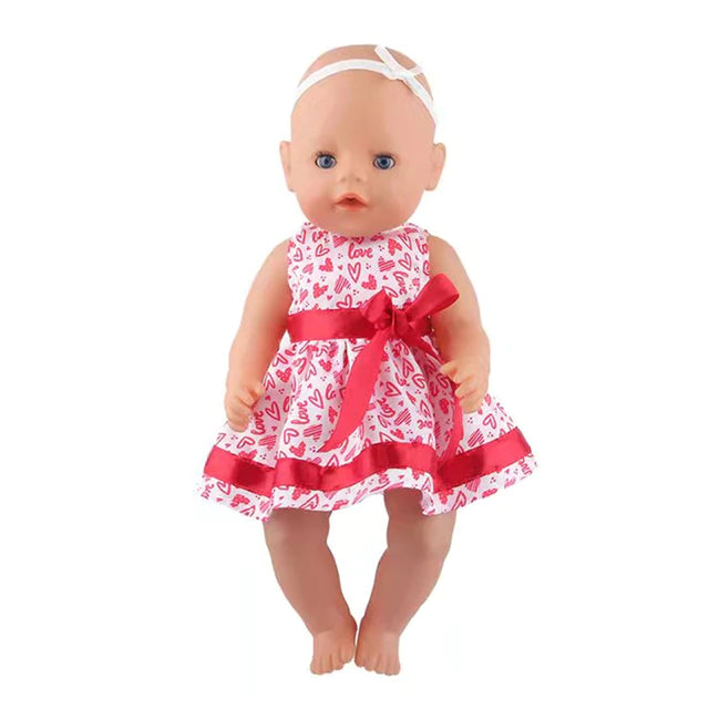 18" Doll Satin Heart Dress