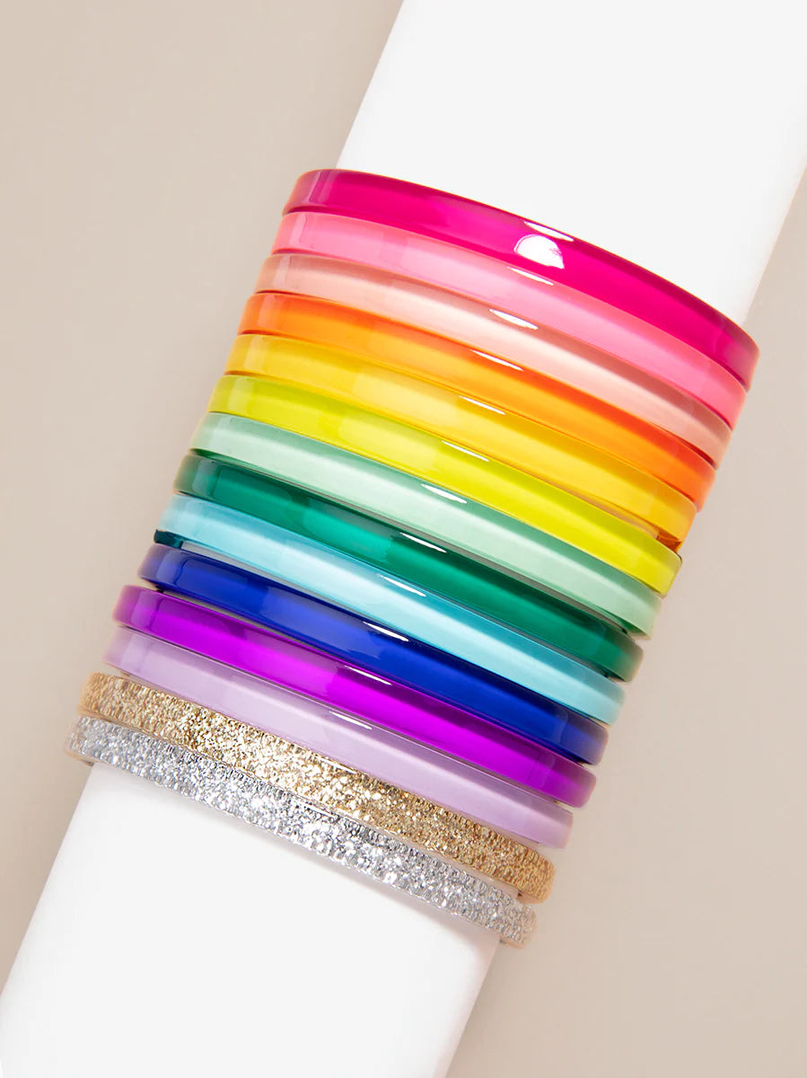 Skinny Resin Bangle - Various Colors