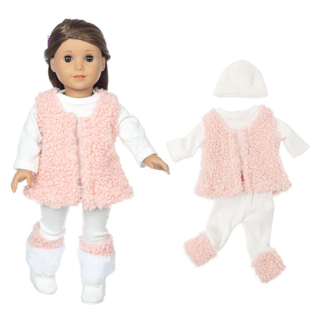 18" Doll Pink Fur Set