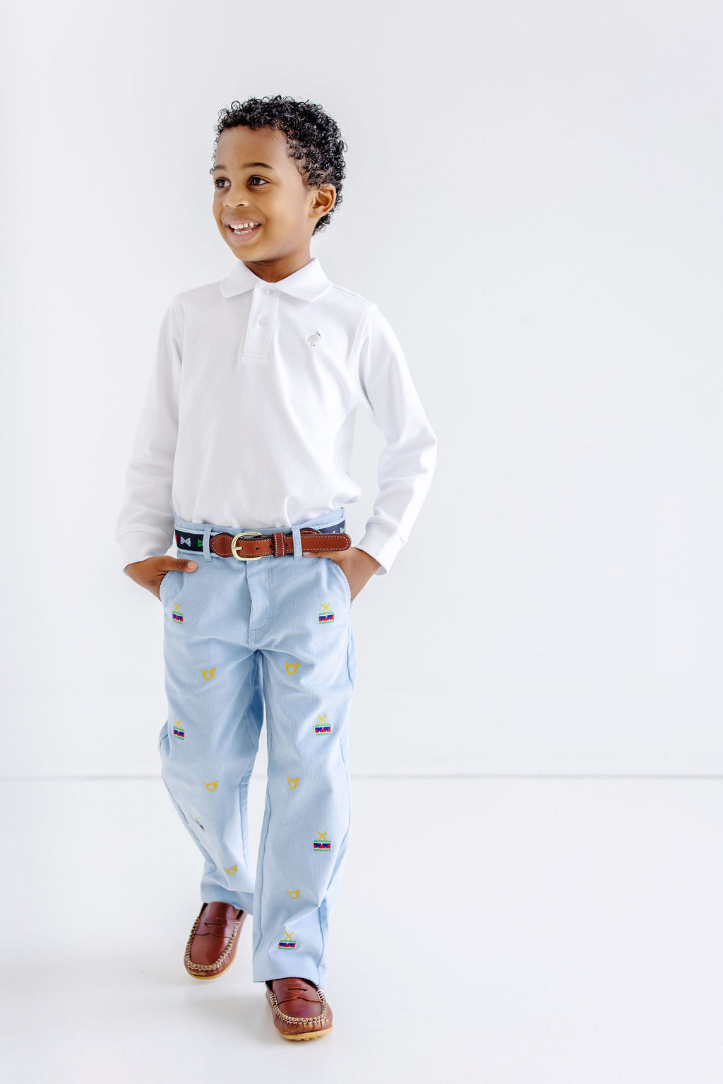 Critter Prep School Pants-Barrington Blue/Horn & Drum Cord