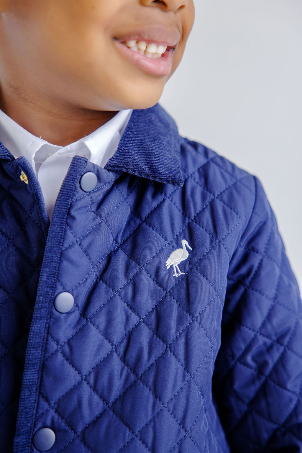 Caldwell Quilted Coat-Nantucket Navy/PalmP