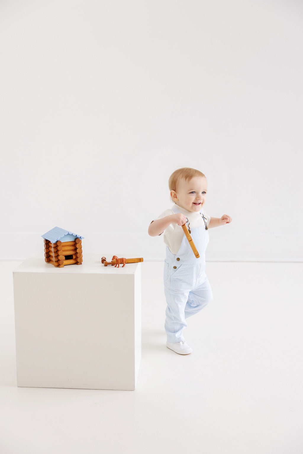 Chapman Choo Choo Longalls- Blue Tally Ticking