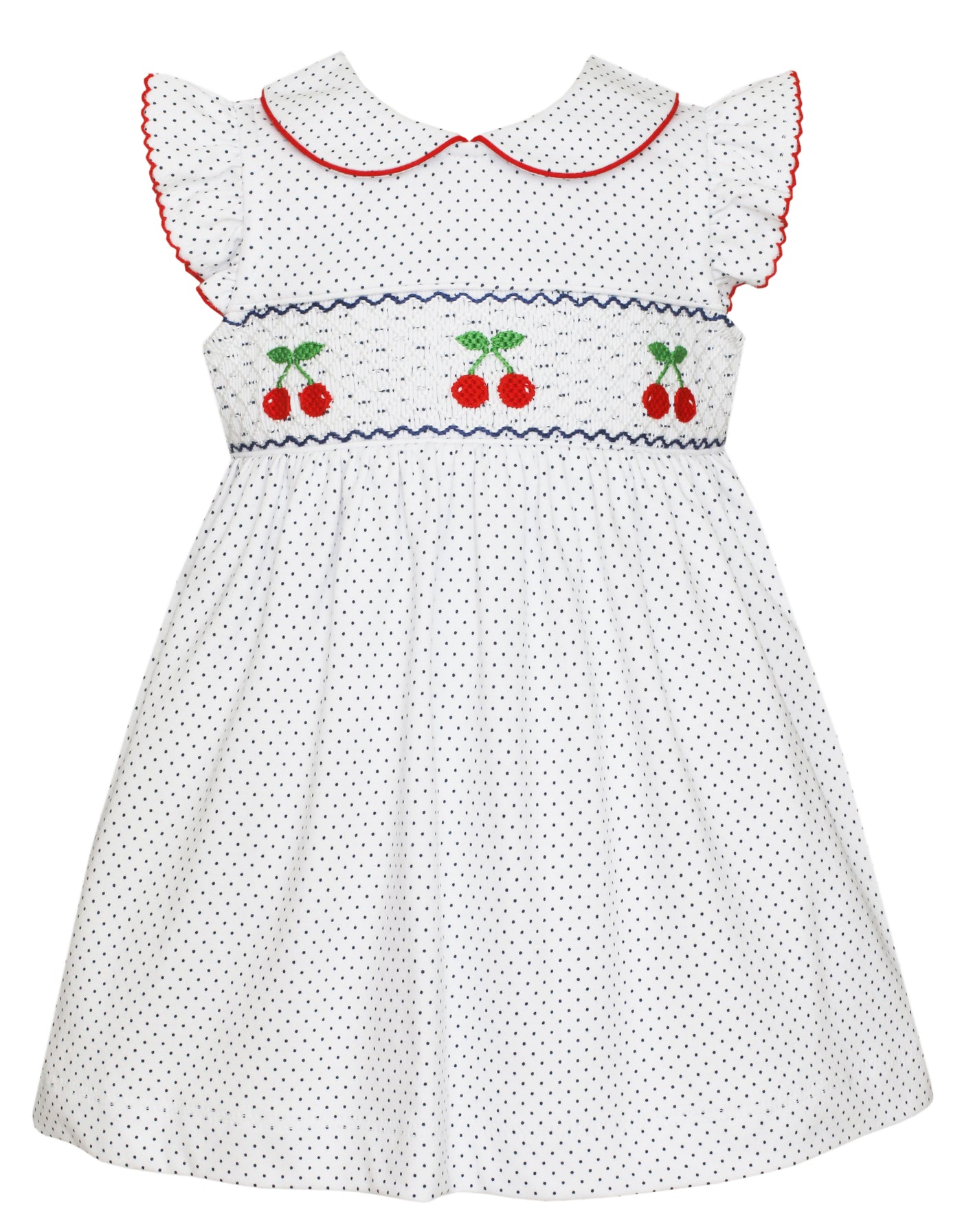Cherry Knit Dress with Collar