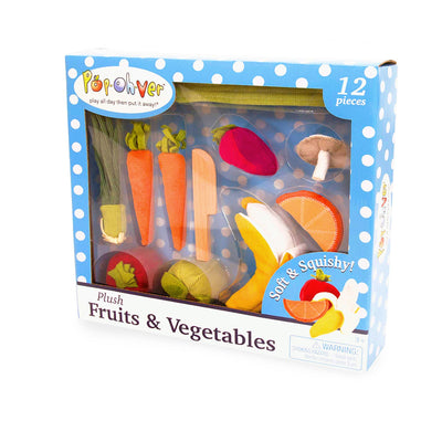 PopOHVer Plush Food Set - Fruits & Vegetables