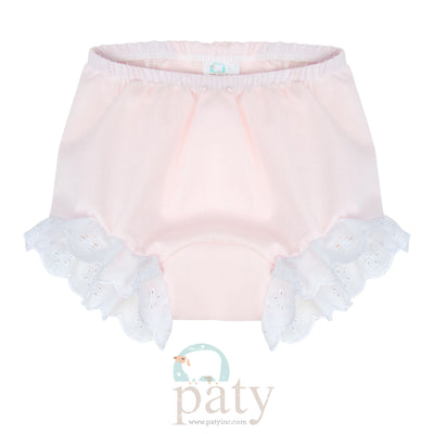 Pink Imperial Batiste Eyelet Diaper Cover