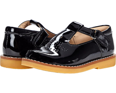 T Strap Leather Black