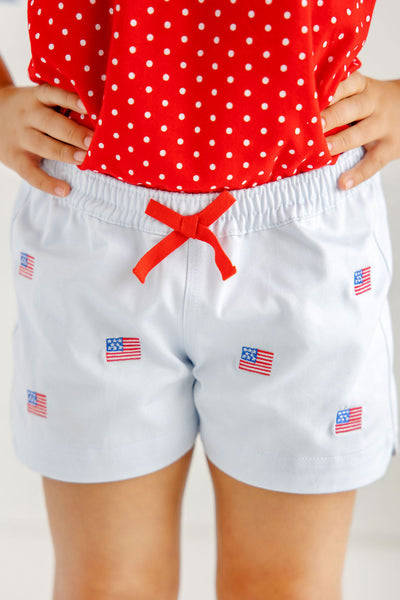 Critter Cheryl Shorts BuckBlue/RR Flags