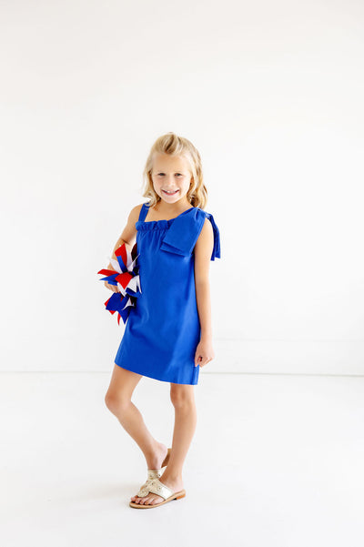 Maebelle Bow Dress -Rockefeller Royal