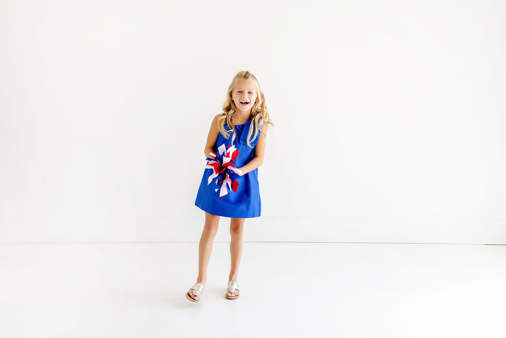 Maebelle Bow Dress -Rockefeller Royal