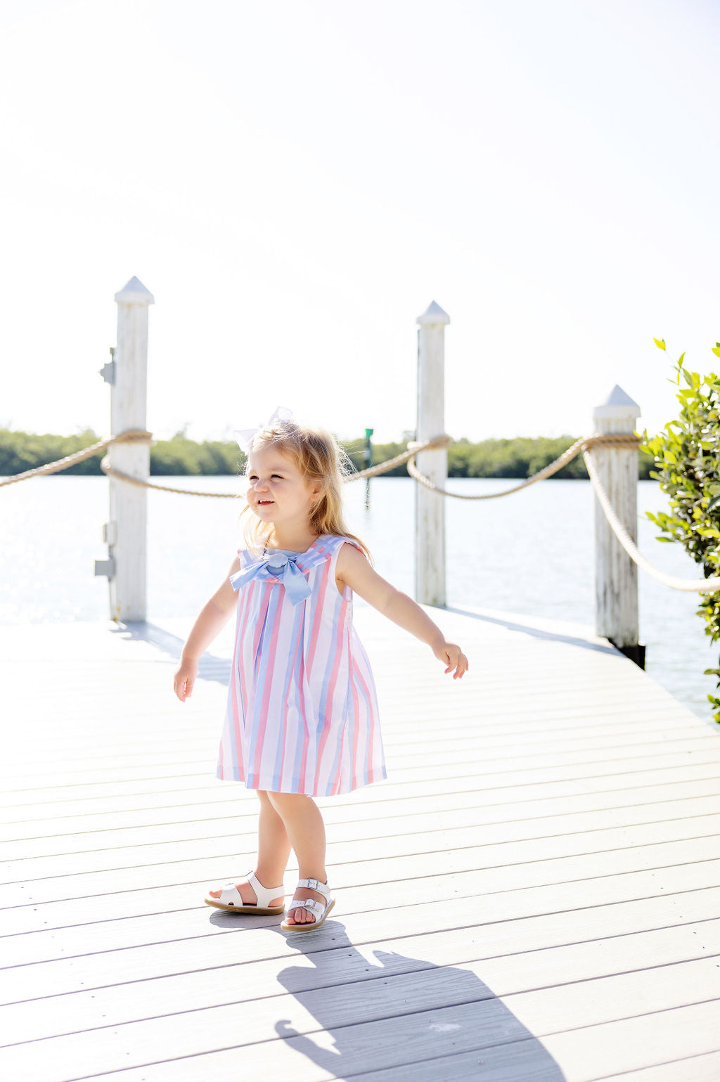 Cindy Sailor Dress - New River Nautical Stripe