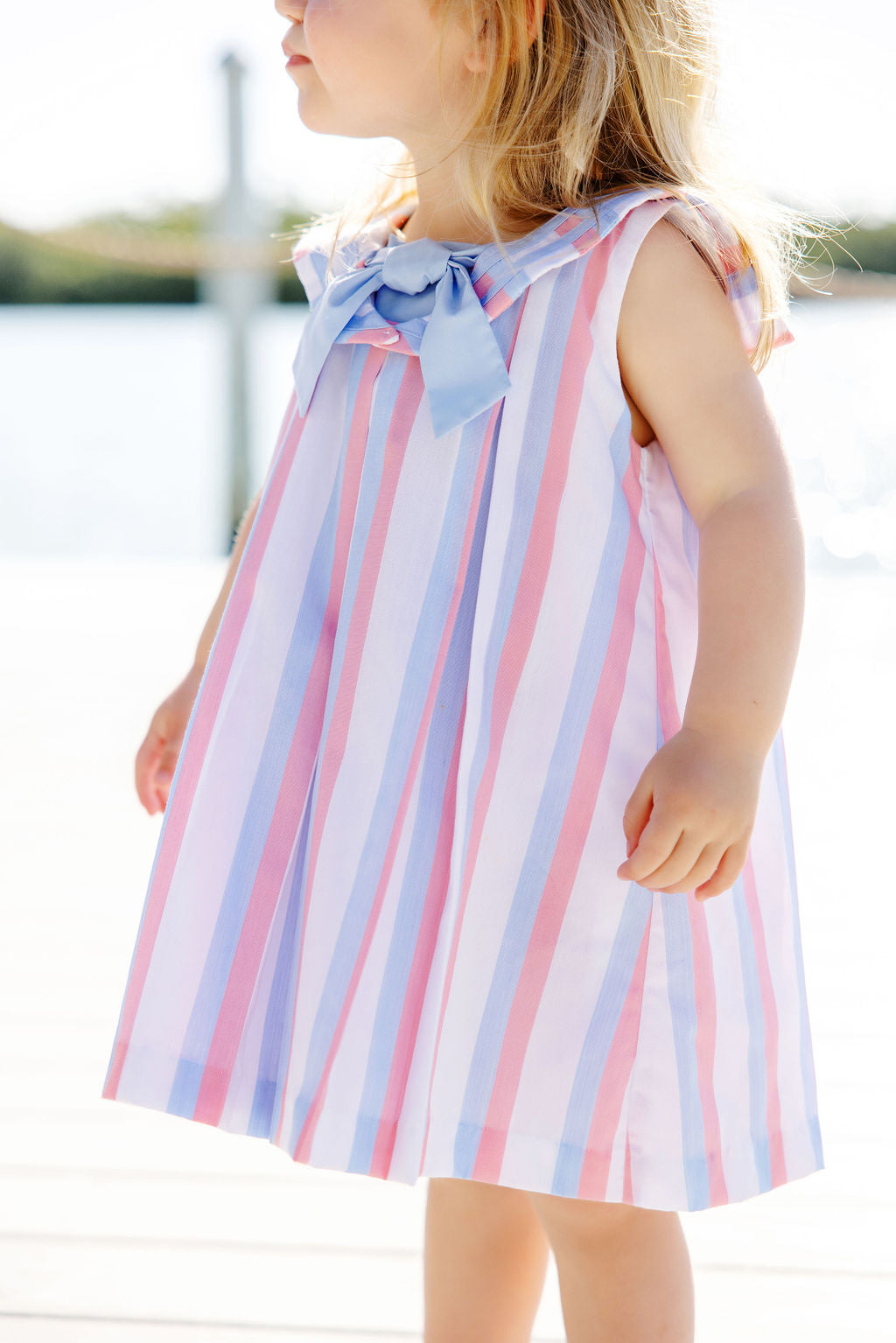 Cindy Sailor Dress - New River Nautical Stripe