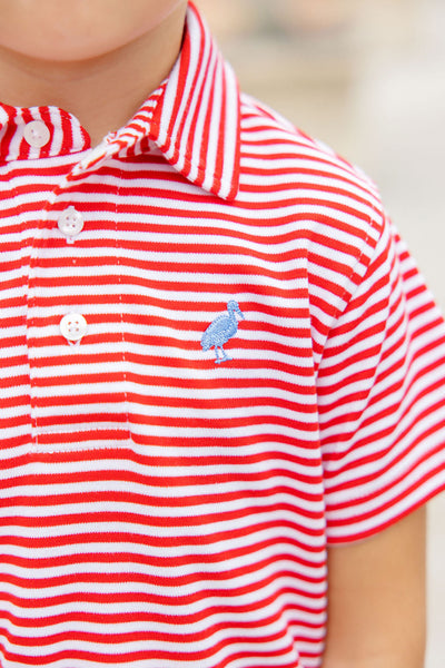 Prim and Proper Polo - RR Stripe/Barbados Blue