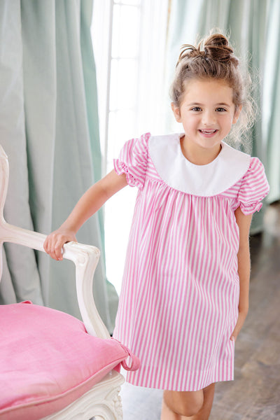 Calloway Collar Dress - Providence Pink Stripe/HHP