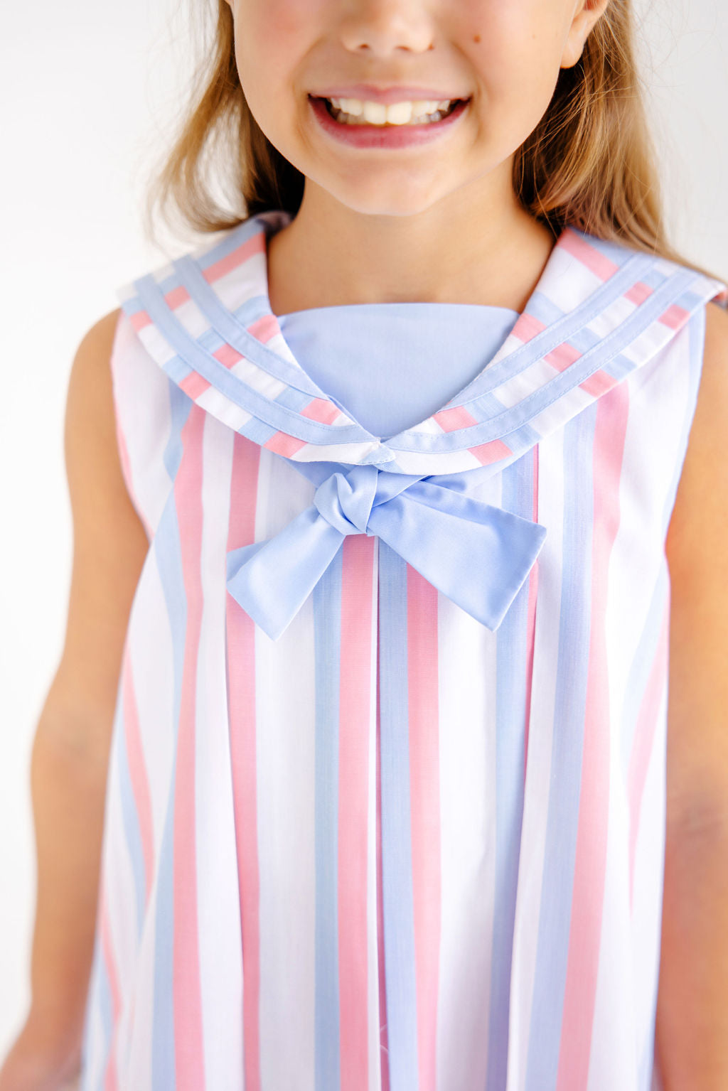 Cindy Sailor Dress - New River Nautical Stripe