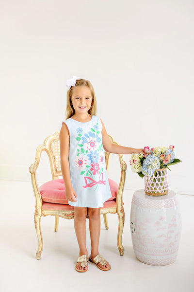 Anne Charlotte Shift Dress BuckBlue/HHP Flower