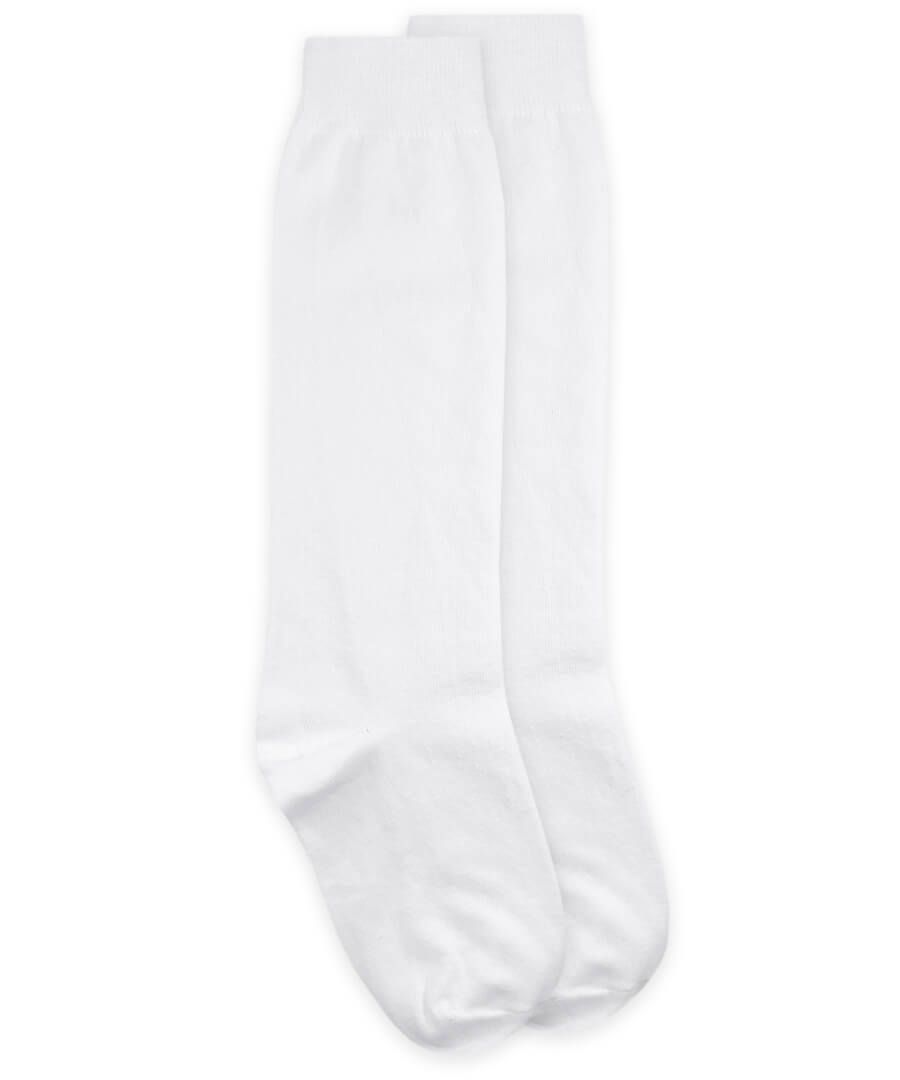 Cotton Knee Socks - White