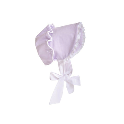 Bellefaire Bonnet- Lauderdale Lavender/WAW Broadcloth/Eyelet