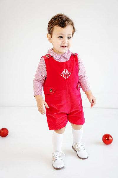 Boys Peter Pan Collar LS Shirt RR Windowpane