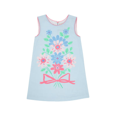 Anne Charlotte Shift Dress BuckBlue/HHP Flower