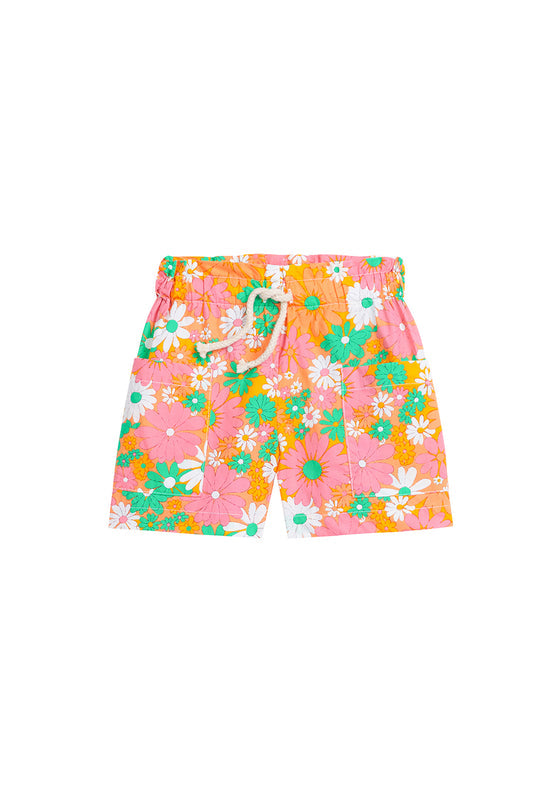 Patch Pocket Shorts - Retro Floral