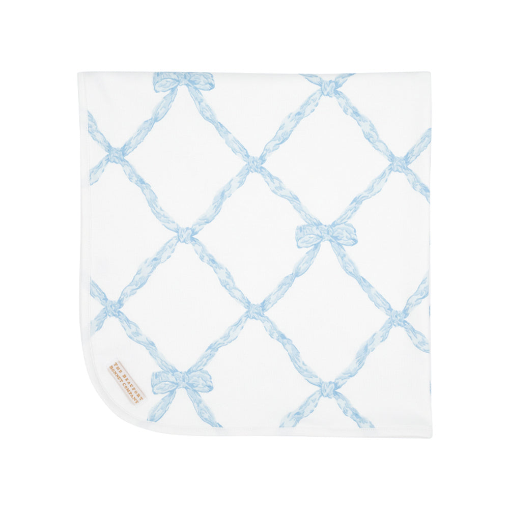 Baby Buggy Blanket-BelleMeadeBow/BuckBlue