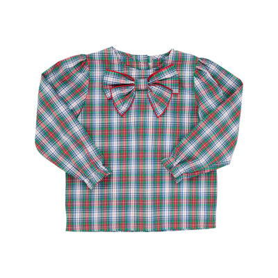 Beatrice Bow Blouse- Prestonwood Plaid/RR