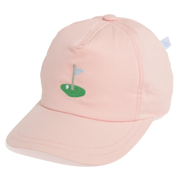 Embroidered Baseball Hat - Pink with Golf