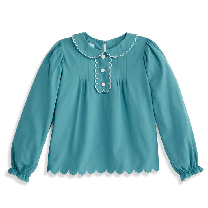 Scallop Trim Blouse