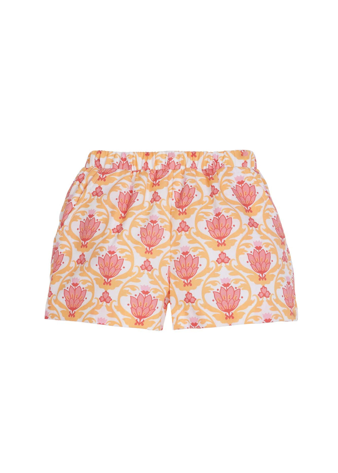 Basic Shorts - Coral Lotus Blossom