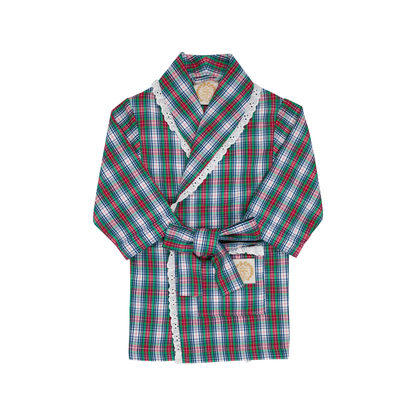 Blaylock Bath Robe -Eyelet Trim- Prestonwood Plaid /WAW