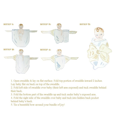 Bow Swaddle - Worth Avenue White Dallas Dot