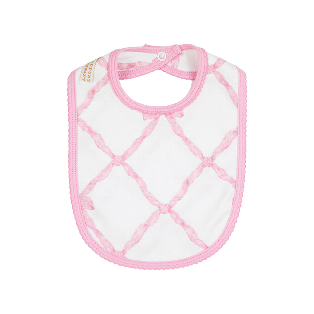 Burp Me Bib - Belle Meade Bow/ Pier Party Pink