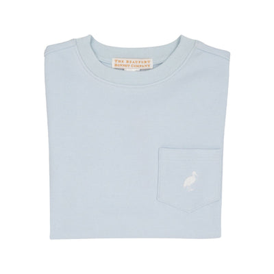Carter Crewneck - Buck Blue/WAW Pocket & Stork