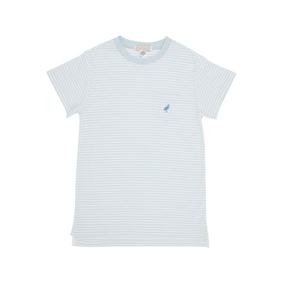 Carter Crewneck -BuckBlue/PCP Stripe -Pocket and Stork