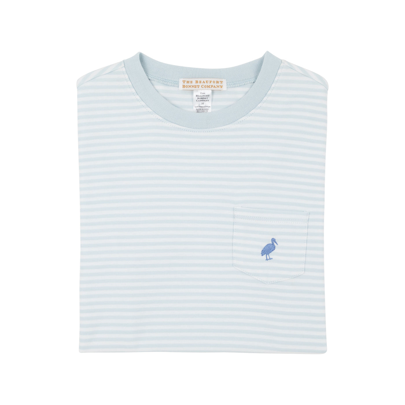 Carter Crewneck -BuckBlue/PCP Stripe -Pocket and Stork
