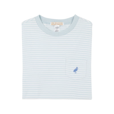 Carter Crewneck -BuckBlue/PCP Stripe -Pocket and Stork