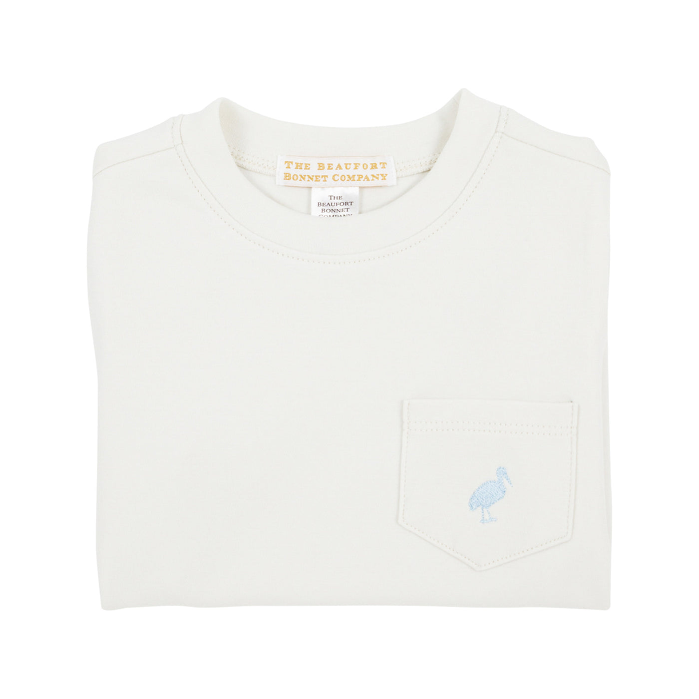 Carter Crewneck-Saratoga Stone w/BuckBlue Stork-Pocket and Stork