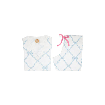 Coastal Living Lounge Set -Buck Blue Belle Meade Bow/WAW