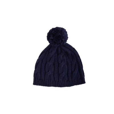 Collins Cable Knit Hat - Navy